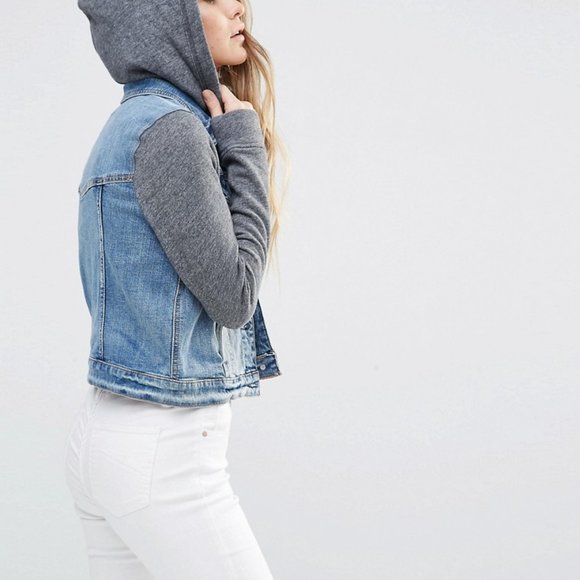 SOLD Host Pick<3 Hollister Denim Sweatshirt Jacket - Picture 4 of 12